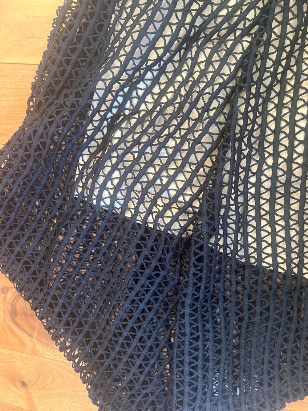 Lulu's Strapless Whimsy Goth Black and Gold Crochet Y2K Handkerchief Hem Dress - Picture 7 of 12